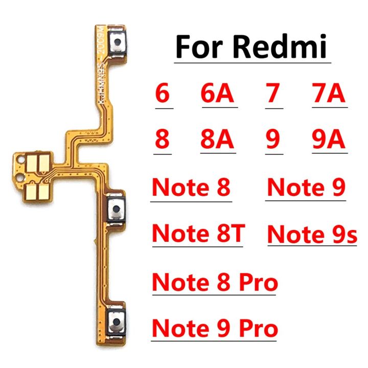 10ชิ้น-ล็อตเปิดปิดปุ่มปรับระดับเสียงปุ่ม-flex-cable-สำหรับ-xiaomi-redmi-6-6a-7-7a-8-8a-9-9a-หมายเหตุ6-7-8-8t-9-9s-10-pro-5g