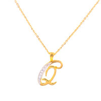 Happy Jewelry จี้เพชรแท้ ตัวอักษร Q ทองแท้ 9k 37.5% เพชรเกสร PD278-2