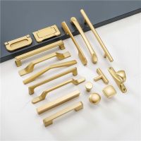 (COD) Simple Style Matte Gold Cabinet Handles Solid Aluminum Alloy Kitchen Cupboard Pulls Drawer Knobs Furniture Handle Hardware