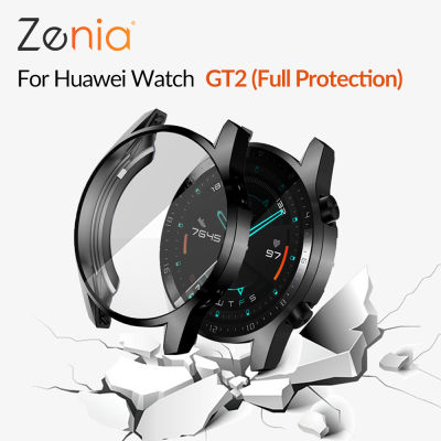 Zenia สีสัน TPU ผิวเต็มหน้าจอเคสสำหรับ Huawei Watch GT2 GT 2 Sport/Active/Classic/Elite 42mm 46mm สปอร์ตสมาร์ทวอทช์เครื่องประดับ