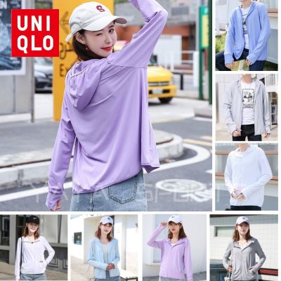 Uniqlo ป้องกันแสง uv แบบมีฮู้ด Airism เสื้อกันแดด ผ้านุ่มนิ่ม ทรงเกาหลี ระบายอากาศดี ผ้ายืดเนื้อดี ใส่สบาย สำหรับผู้หญิง