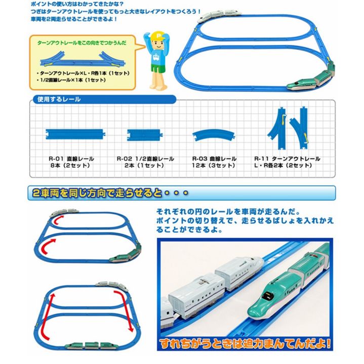 takara-tomy-ของเล่นรางพลาสติกสำหรับเด็กรางรถไฟชิ้นส่วนรถบรรทุกอุปกรณ์ของเล่นเส้นโค้ง-ตรง-บล็อก-สะพานทุกชนิด