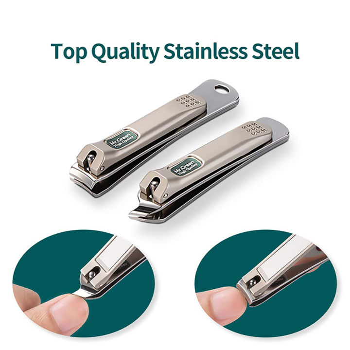 mr-green-nail-clippers-nipper-nail-tools-set-manicure-pedicure-kit-stainless-steel-travel-case-gift-nail-file-eyebrow-tweezers