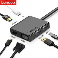 Lenovo USB 3.1 Type-C ฮับเพื่อหัวแปลงสัญญาณ HDMI Thunderbolt 4K ฮับ3 USB C กับฮับ3.0 TF ช่องตัวอ่าน SD PD สำหรับ Lenovo Thinkpad