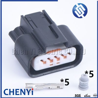 1 Set 5 Pin 0.6mm Waterproof Female Electrical Automotive Alternator Connector Socket PK605-05027 Chrome Trim Accessories