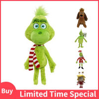 GrinchSanta Plushies การ์ตูนอะนิเมะตัวละครของเล่นตุ๊กตาตุ๊กตานุ่มยัดไส้ตุ๊กตาสำหรับของขวัญคริสต์มาสสำหรับเด็ก