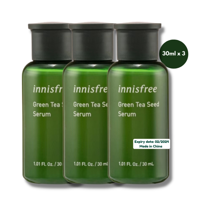 Innisfree Green Tea Seed Serum 30ml (Travel Size) /(30ml x 3) Lazada