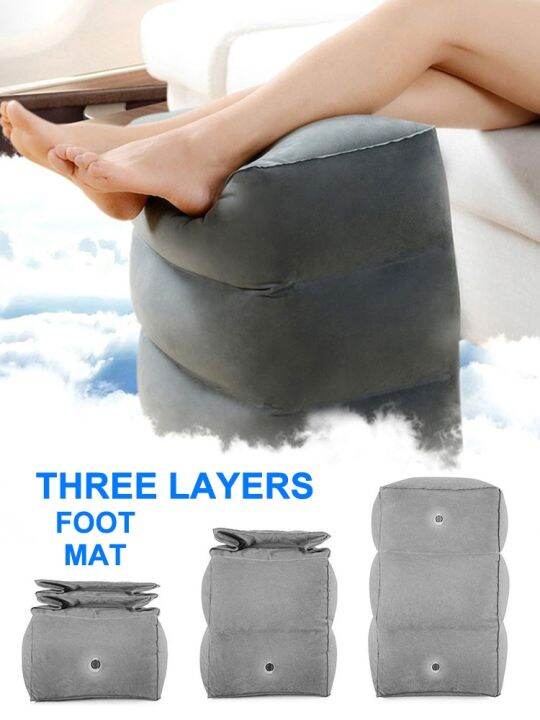 newest-foldable-pouf-bed-inflatable-portable-travel-footrest-pillow-portable-plane-train-3-layers-adjustable-flight-leg-cushion