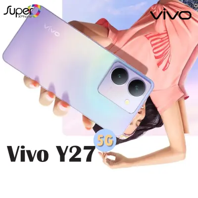 (จัดส่งใน4-10วัน)Vivo Y27 (6/128GB)รุ่น 5G จอ 6.64 นิ้ว กล้องหน้า 8 ล้านพิกเซล(By Lazada Superiphone)
