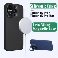 สำหรับ iPhone 15 Pro Max เคสสำหรับ MagSafe NILLKIN เคสแม่เหล็กปีกพับได้ปลอกหลังซิลิโคนนิ่มสำหรับ iPhone 15 Pro