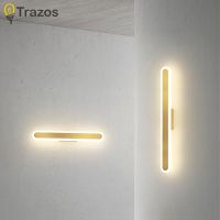 TRAZOS ไฟติดเพดานระเบียงทางเดินแบบยาว Led แบบร่วมสมัยสำหรับติดบนทางเข้า/โคมไฟระเบียงสีดำ