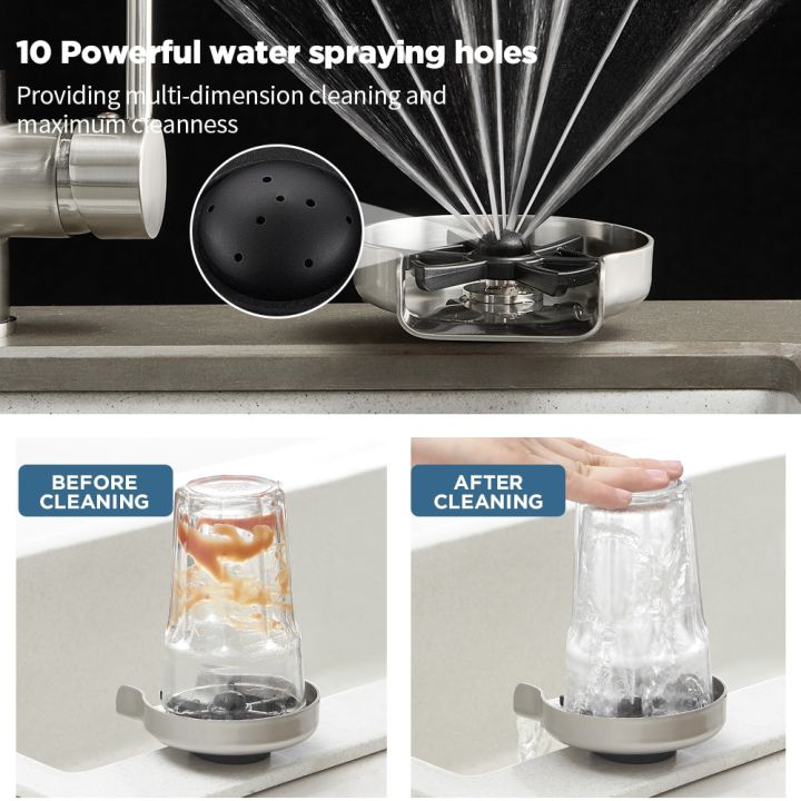g1-2ก๊อกน้ำแก้วสำหรับอ่างล้างจานในบ้านอัตโนมัติถ้วย-scourer-เครื่องซักผ้าล้างเหยือกกาแฟบาร์ถ้วยห้องครัวที่ใช้ในครัวเรือน