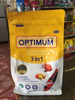 อาหารปลาคราฟ OPTIMUM  3in1 เหลือง 400ก.(เม็ดเล็ก)