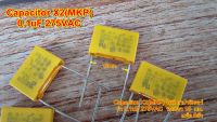 โพลี คาปาซิเตอร์ Capacitor X2(MKP)104 0.1uF 275VAC ค่า  0.1 uF ระยะขา15  มม. แพ๊ค5ตัว