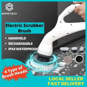 Electric Spin Scrubber, Power Scrubber Cordless High Rotation Handheld  Bathroom Scrubber Rechargeable with 3 Replaceable Cleaning Brush Heads for  Cleaning Tub, Tile, Floor, Sink, Wall, Window 