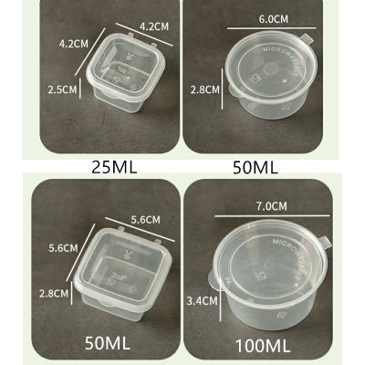 50ชิ้นน้ำผลไม้ไอศครีมกล่องบรรจุภัณฑ์ขนาดเล็กล้างพลาสติกหนา Pp ทิ้งพุดดิ้งเยลลี่ขนมถ้วย25มิลลิลิตร50มิลลิลิตร100มิลลิลิตรครัวเรือน