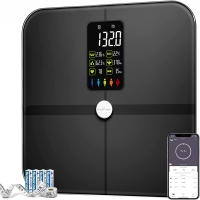 Body Fat Scale, Posture Extra Large Display Digital Bathroom Wireless Weight Scale Composition Analyzer with Heart Rate Heart Index &amp; Body Shape Index with Free APP 400Lb Black Black super large