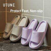 【CC】✳  UTUNE Shower Slippers Anti-slip Sandals Slides Shoes Men Indoor EVA Flats With Leak Hole