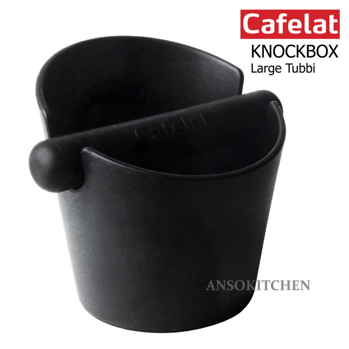 Cafelat ถังเคาะกากกาแฟ ที่เคาะกากกาแฟ Large Tubbi Knockbox พลาสติก สีดำ (แบรนด์ UK / UK Design) ทำจากพลาสติกอย่างดี ทนทาน ของแท้