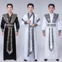 ชุด Hanfu ราชวงศ์ Tangsuit สำหรับผู้ชายชุดประเพณีจีนชุดเทศกาลชุดเต้นรำคอสเพลย์ประจำชาติโบราณ