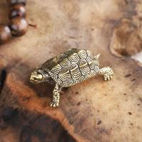 Vintage Brass Longevity Animal Turtle Figurines Miniatures Lucky Desktop Oranments Home Decoration Accessories Feng Shui Decors