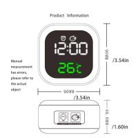 Hot LED Digital Light นาฬิกาปลุกอุณหภูมิวันที่วันนาฬิกาปลุก Silent Square สำหรับห้องนอนเด็กห้องนั่งเล่น