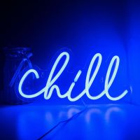 Chill Neon Led Light USB Neon Letter Light Acrylic Neon Night Light For Bar Shop Bedroom Room Decor Brithday Festival Gift