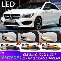 for Mercedes Benz CLA Class C117 2014-2017 CLA180 Dynamic LED Blinker Side Mirror Marker Turn Signal Light Lamp Car Accessories