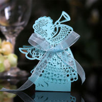 50pcs Wedding Candy Boxes Angel Girl Gift Box Packaging Paper Dragee Chocolate Box Birthday Party Favors Baby Shower Decor