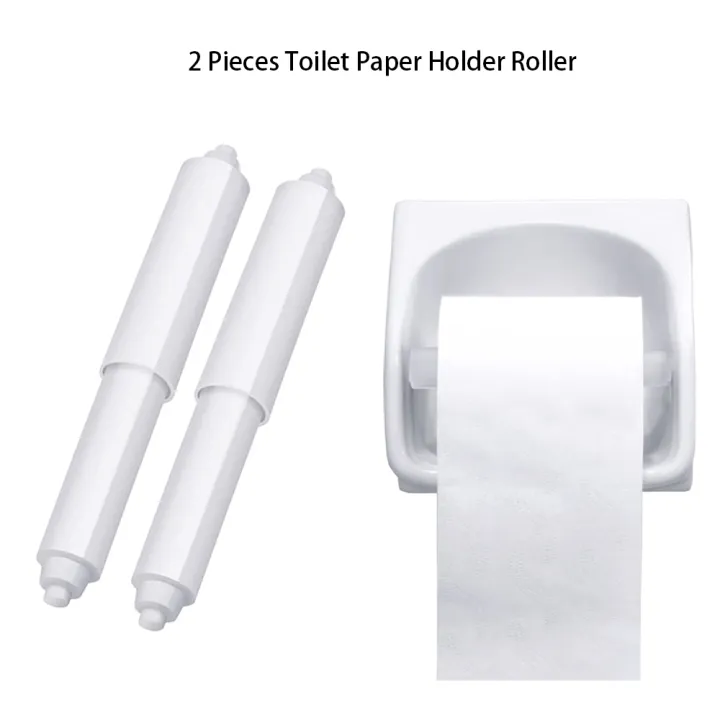 2 Pieces Toilet Paper Holder Roller Replacement Plastic Spring Loaded