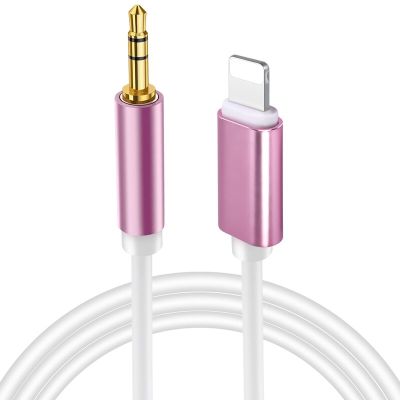 For Iphone Aux Cord Aux Cord For Car Apple To 3.5Mm Aux Cable For Iphone5 And Above Models And Ipad-Rose Gold Cables Converters