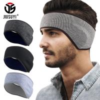 【CW】 Fleece Headband Ear Warmer Cold Weather Ski Sweatband Non-Slip Hairbands Thermal Bandana Headwear Accessories Men