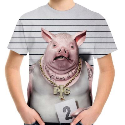 4-20Y Girls Boy 3D T-Shirt Animal Pig Funny Printing T Shirt For Teen Children Kids Baby Birthday Fashion Tshirt Casual Clothes