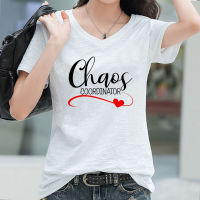 Charming เสื้อแฟชั่นเกาหลี [Chaos] ผ้าCotton100% No.32 ดีไซน์สวยเก๋ High quality รุ่น C741