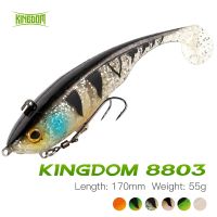 【lz】❁⊕♨  Reino de pesca quente iscas gabarito cabeça para a isca macia 170mm 55g afundando múltiplos usos swimbait para baixo pique pesca silicone peixe