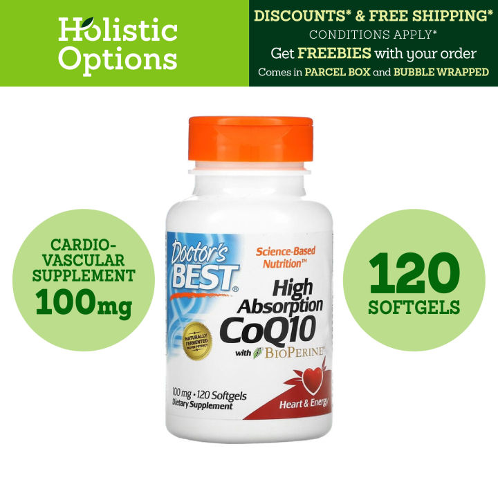 Authentic High Absorption Coq10 With Bioperine 100 Mg 120 Or 60 Softgels Lazada Ph 8578