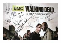 The Walking Dead Season 6ลงนามในฟิล์มพิมพ์ลายโปสเตอร์ผ้าไหมของตกแต่งผนังบ้าน24X36นิ้ว0717