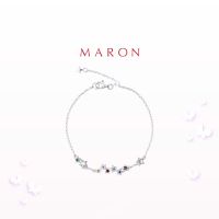 MARON✨ สร้อยข้อมือดาวนพเก้า เสริมดวง | Nine Lucky Stars Bracelet เงินแท้ พลอยแท้ ชุบทองคำขาว White Gold [พร้อมส่ง]