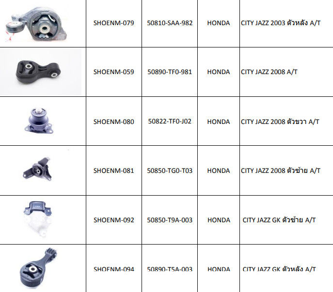 ยางแท่นเครื่อง-แท่นเกียร์-แยกขาย-honda-jazz-gd-03-07-city-03-07-m-t-a-t-jazz-ge-08-13-city-08-13-a-t-jazz-gk-14-city-14-19-ยี่ห้อ-skr-สินค้านำเข้าจากญี่ปุ่น-แยกซ้าย-ขวา