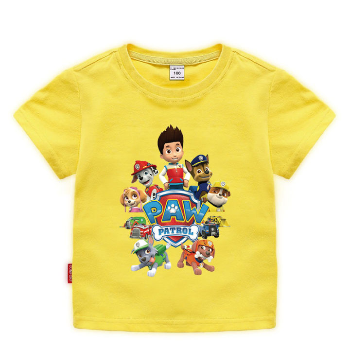 paw-patrol-เสื้อกล้ามลายการ์ตูนสำหรับเด็กผู้ชาย-เสื้อยืดแขนสั้นเสื้อแขนสั้นสำหรับเด็กหญิงฤดูร้อนเสื้อผ้าฝ้าย0000