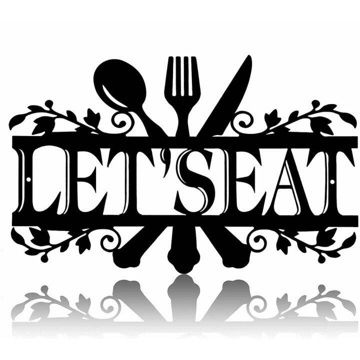 CIFbuy Kitchen Metal Sign, Kitchen Signs Wrought Iron Crafts Metal