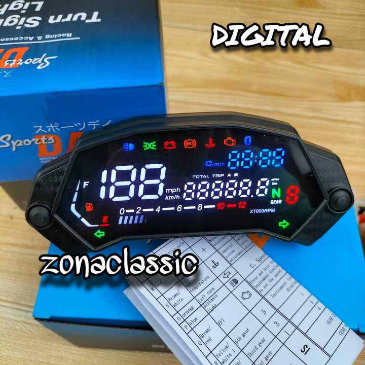 SPEEDOMETER DIGITAL NINJA MONO 250 FI FULL INDIKATOR SPIDO SPIDOMETER UNIVERSAL Lazada Indonesia