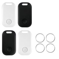 4 PCS Black White Keys Locator, Bluetooth Tracker for Keys Pets Wallets and School Bag, Key Finder Smart Trackers