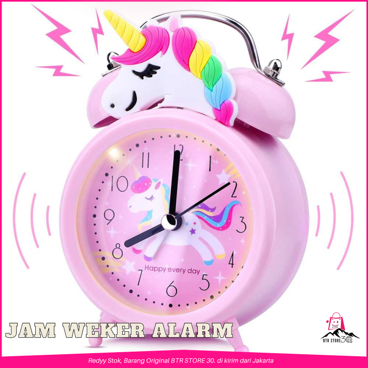Jam Weker Alarm bunyi kencang karakter tidur aesthetic cewek lucu