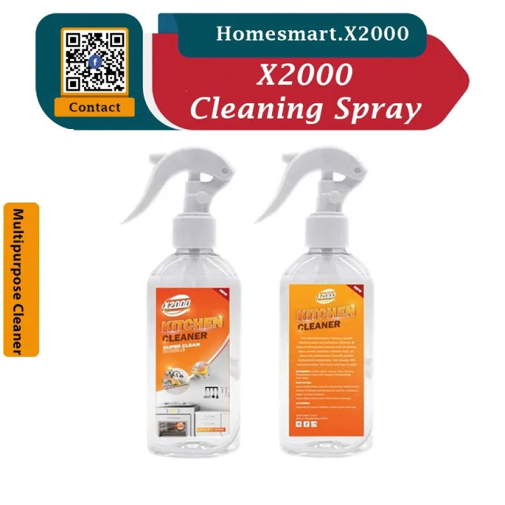 X2000 Cleaning spray, multipurpose cleaner for glass surfaces, mirrors