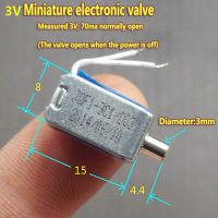 DC 3V 70ma Miniature N/O Solenoid Valve Normally Open Vent Valve Micro Mini Air Exhaust Electromagnet Valve Diameter 3mm 8x15mm