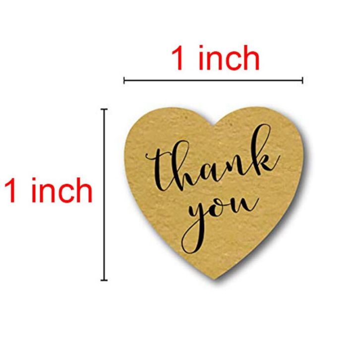 1in-natural-kraft-thank-you-stickers-heart-shape-seal-labels-50-500pcs-stickers-scrapbooking-for-package-stationery-sticker-stickers-labels