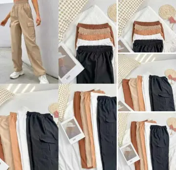Shop Cargo Pants Highwaist Brown with great discounts and prices