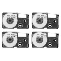 12 Pack 9mm Black On White Label Tape Label Maker Compatible with KL-120, KL-60, KL-100, KL750B, KL750 Label Makers