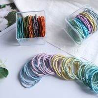 50 ชิ้น/กล่อง INS สไตล์ผม Tie แหวนหัวเชือกสาวยางยืดหยุ่น Band ทนทานผมเชือกกล่องอุปกรณ์เสริมผม